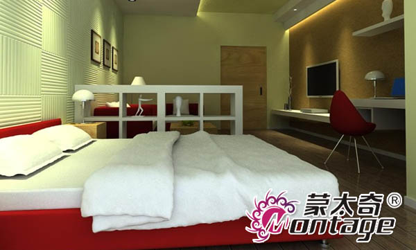 摒棄單一色調(diào) 硅藻泥背景墻打造環(huán)?！な孢m迷你公寓